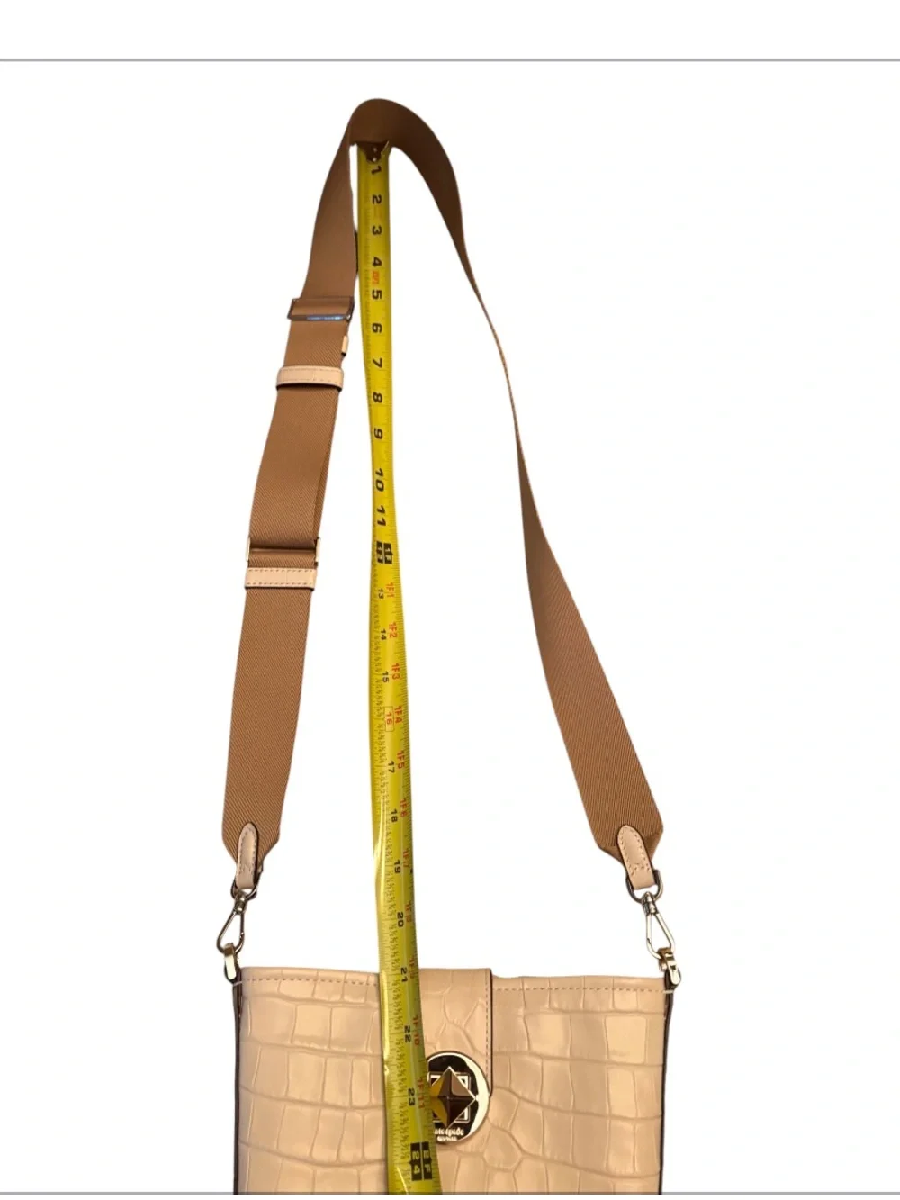 Kate Spade New York Audrey Mini Croc Embossed Bucket Crossbody Bag